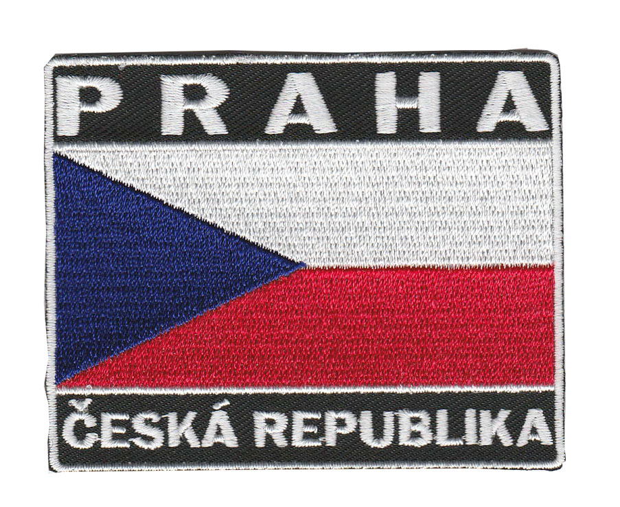 Nášivka Česká vlajka+PRAHA+ČR