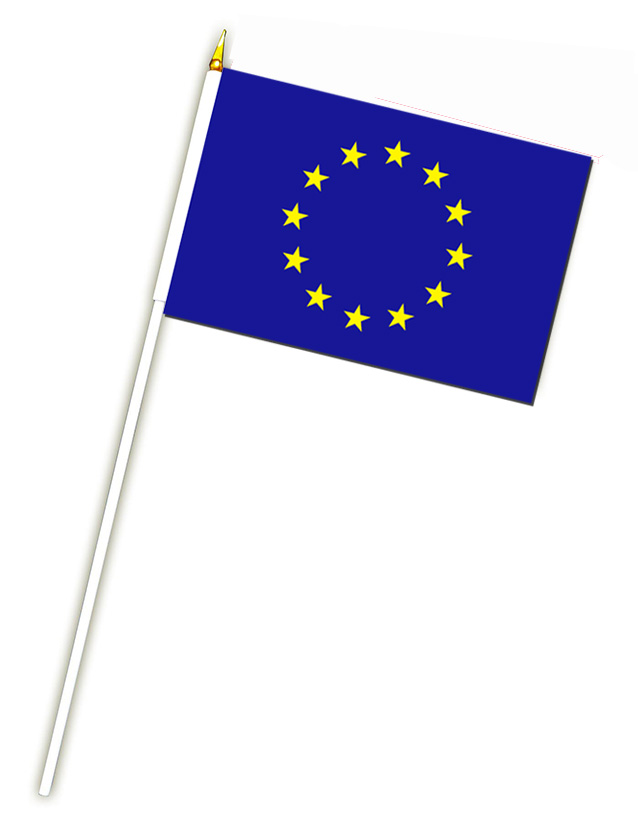 Vlajka EU menší mávací