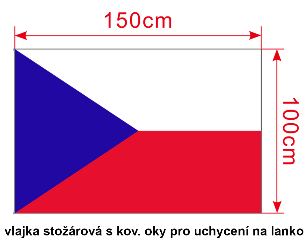 Vlajka 150x100 cm na stožár