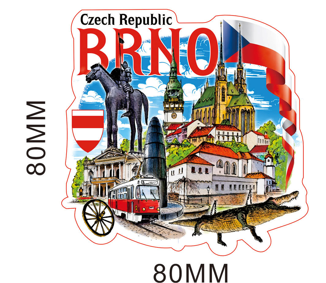 Dřevěný magnet BRNO