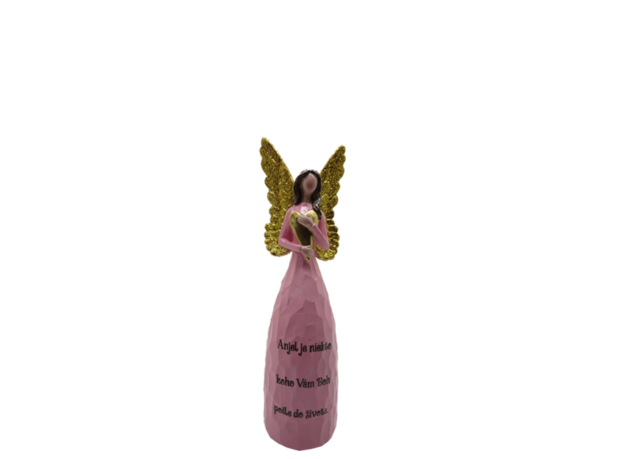 Anjel pink+golden wings