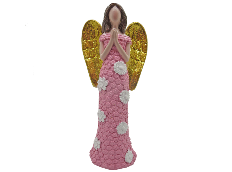 Anjel pink+golden wings
