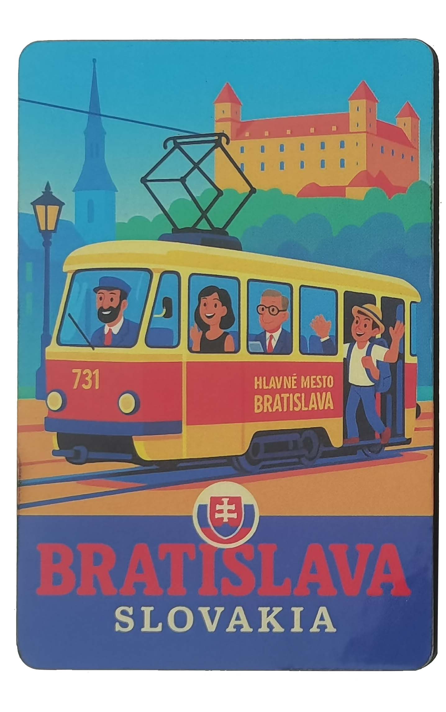 Dřevěný magnet Bratislava