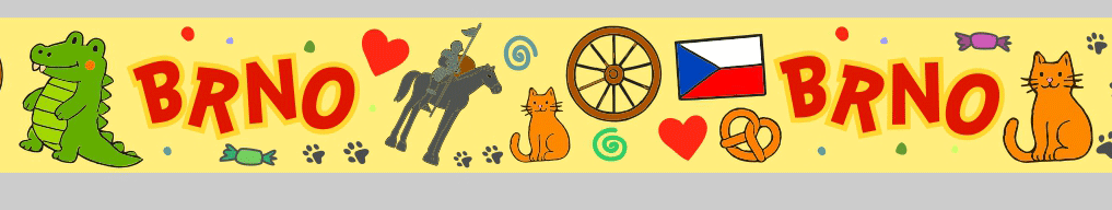 Silikon. náramek yellow BRNO